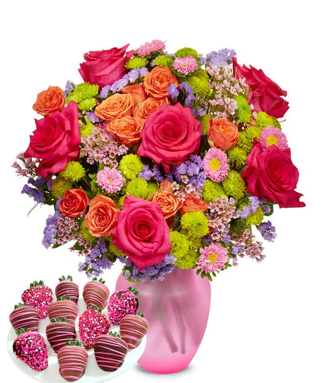 Strawberry Sundae with Chocolate Berries