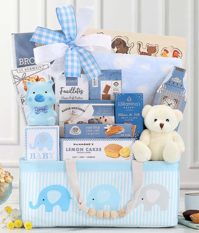 Beaming Baby Boy Gift Basket