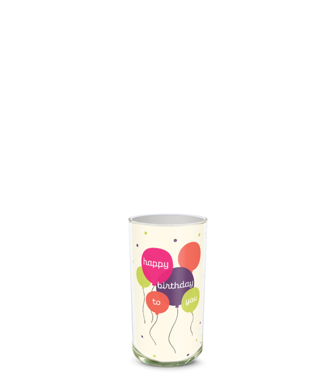 Partial image of Custom Photo Vase without flowers.