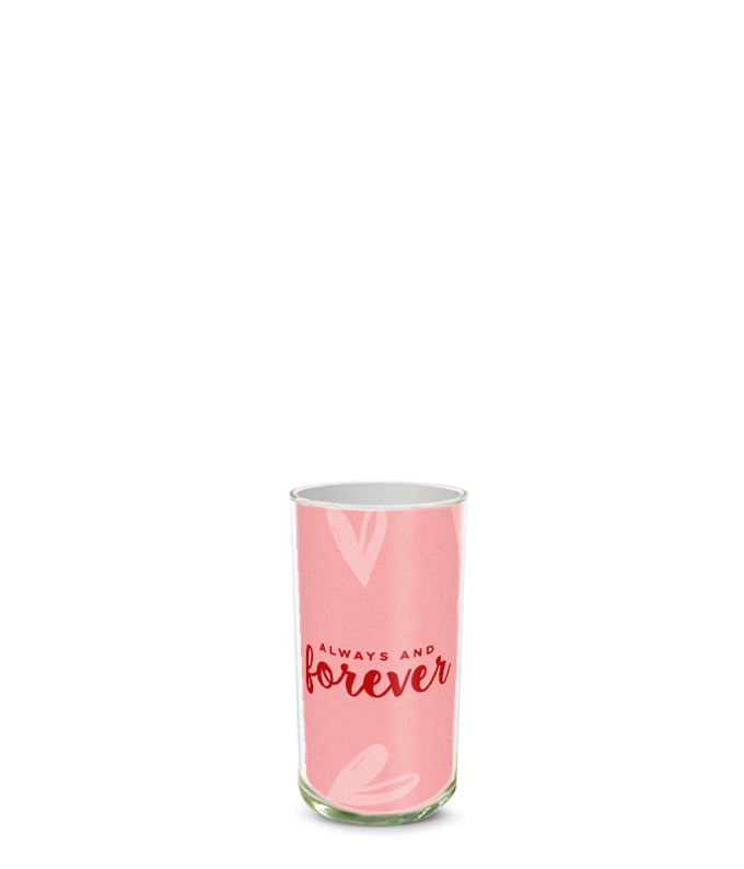 Partial image of Custom Photo Vase without flowers.